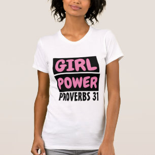 Camisetas CHRISTIAN GIRL POWER Garotas PROVÉRBIOS 