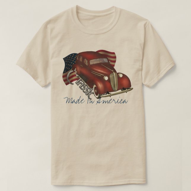 Camisetas clássicas americanas do carro (Frente do Design)