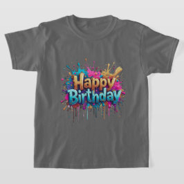 Camisetas Coloridas Feliz Aniversário – Alegria de