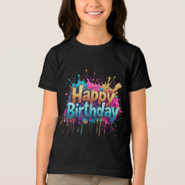 Camisetas Coloridas Feliz Aniversário – Alegria de