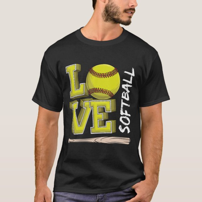 Camisetas com Frases Gráficas de Softbol para Garo (Frente)