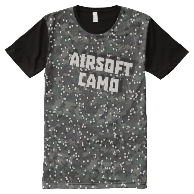 CAMISETAS COM IMPRESSÃO FRONTAL COMPLETA AIRSOFT CAMO (Frente)