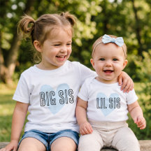 Camisetas Combinando Família Irmãos Coração Azul L