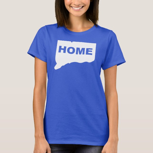Camisetas Connecticut Lar Longe do Estado (Frente)