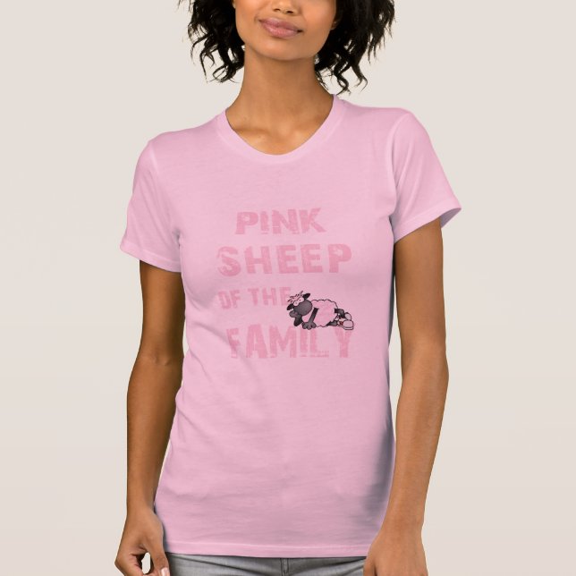 Camisetas cor-de-rosa dos carneiros todos os (Frente)