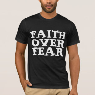 CAMISETAS CRISTÃS FÉ SOBRE MEDO