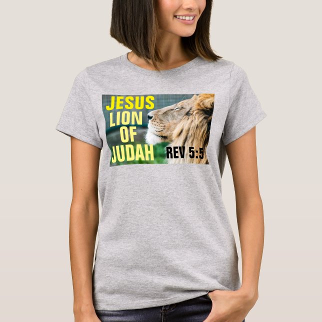 Camisetas Cristãs Jesus, Leão de Judá (Frente)
