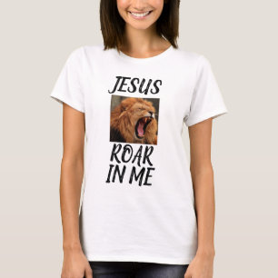 CAMISETAS CRISTÃS JESUS LION ROAR EM MIM