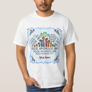Camisetas cristãs Louvam A Ele