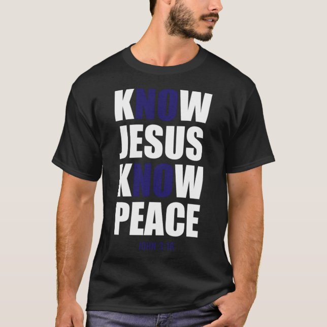 Camisetas Cristãs Sabem Jesus Sabem Paz (Frente)
