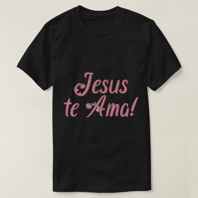 Camisetas Cristianas en espanol Frases Biblia Jesu (Frente do Design)