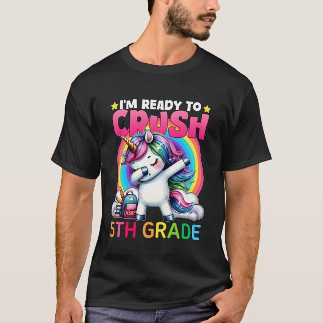 Camisetas Crush 5º ano para meninas Unicórnio Volt (Frente)