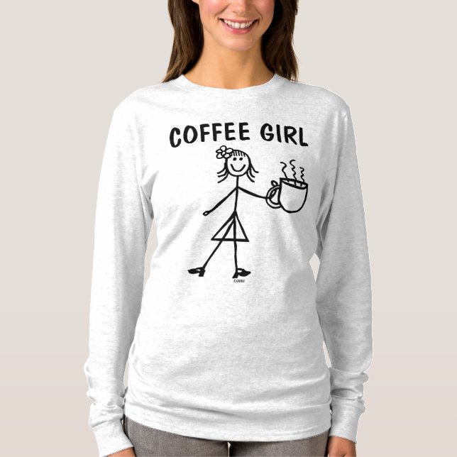 Camisetas da CAFÉ, senhoras engraçadas (Frente)