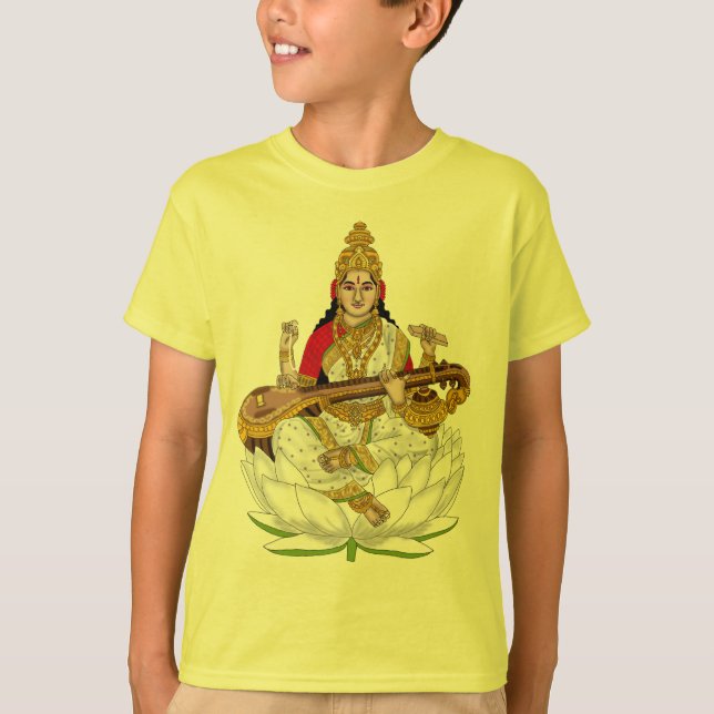 Camisetas da Deusa Saraswati (Frente)