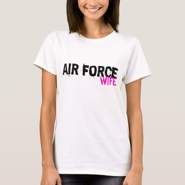 Camisetas da esposa da força aérea (Frente)
