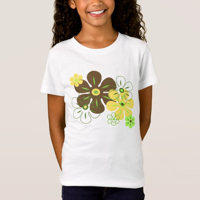 Camisetas da Garota Tropical Chuva Flor (Frente)