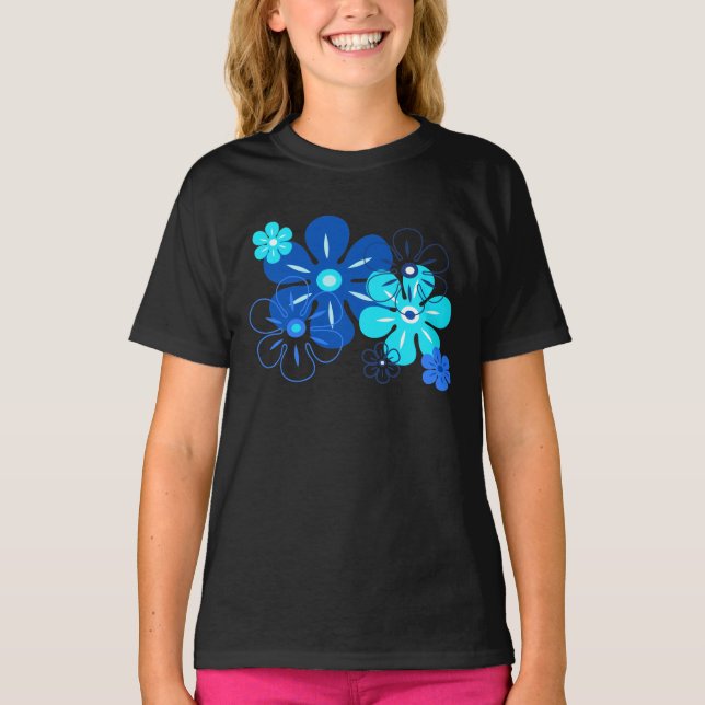 Camisetas da Garota Tropical Chuva Flor (Frente)