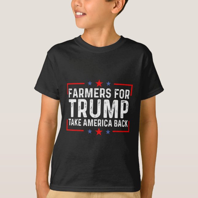 Camisetas De Agricultores - Fazendeiros Para Trump (Frente)
