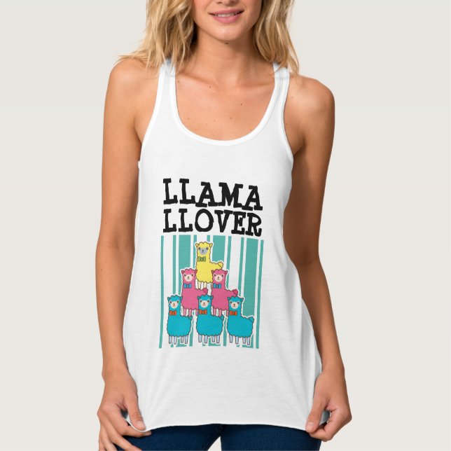 CAMISETAS DE AMANTE DE LHAMA (Frente)