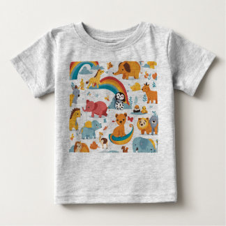 Camisetas de animais de desenho para crianças