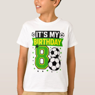 Camisetas de Aniversariante 8 Futebol É Meu 8º Ani