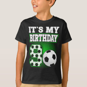 Camisetas de Aniversariante 9 Futebol É Meu 9º Ani