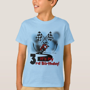 Camisetas de aniversário de 3 anos de motocicleta