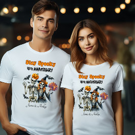 Camisetas de aniversário de Halloween para Casais 