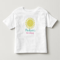 Camisetas de Aniversário de Verão Ensolarado para