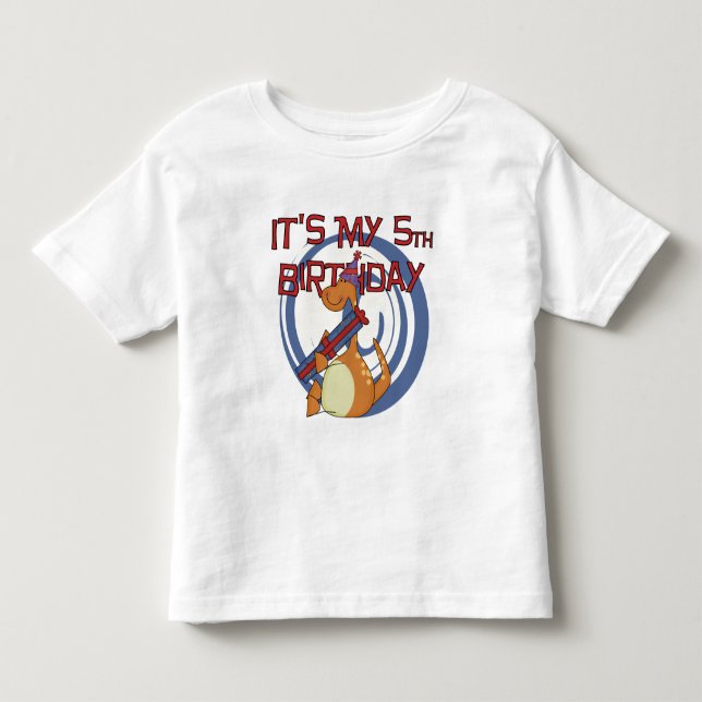 Camisetas de aniversário e presentes do Dinossauro (Frente)