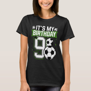 Camisetas de Aniversário Menino 9 Futebol É Meu 9º