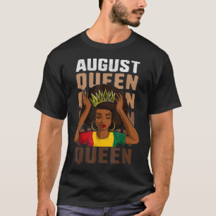 Camisetas De Aniversário Para Mulheres, August Que