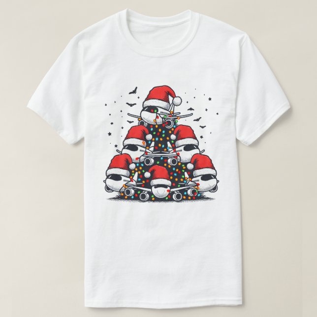 Camisetas de Árvore de Natal de avião (Frente do Design)