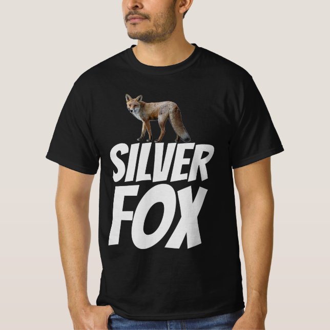 Camisetas de avô, pai, de SILVER FOX, de uso mascu (Frente)