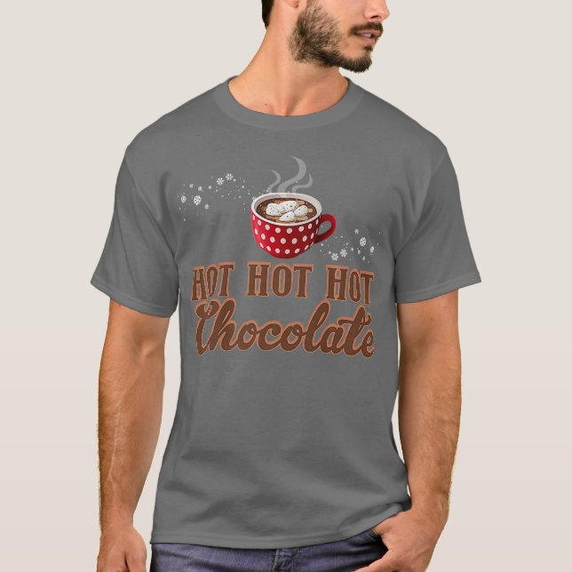 Camisetas de Bar de cacau quente e quente (Frente)