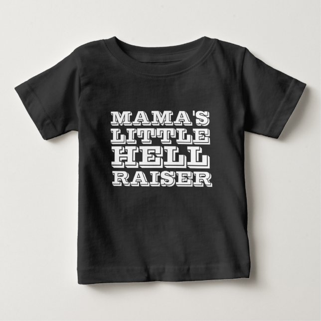 CAMISETAS DE BEBÊ FILHO PEQUENO DEMONIO DA MAMÃE (Frente)