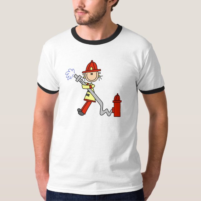 Camisetas de Bombeiro com Mangueira e Presentes (Frente)