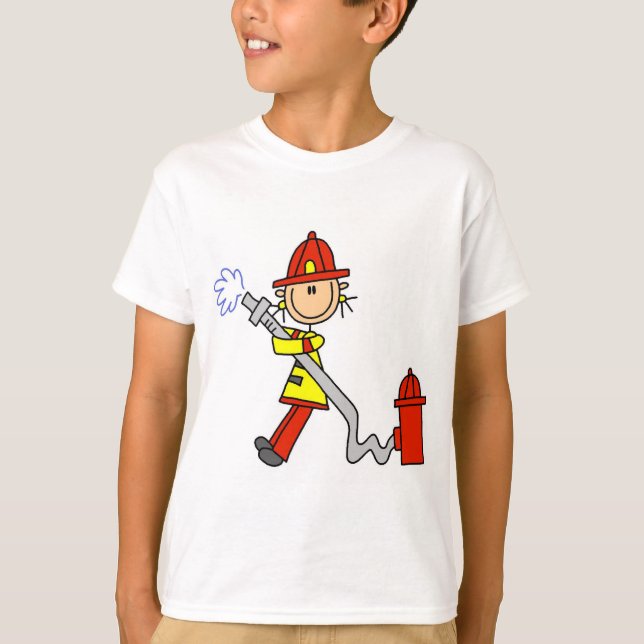 Camisetas de Bombeiro com Mangueira e Presentes (Frente)