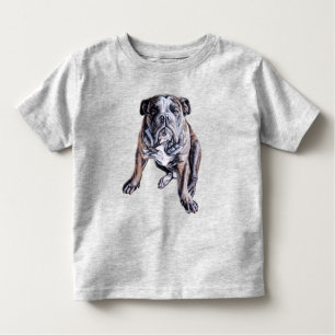 Camisetas de Bulldog Art Shirt Toddler
