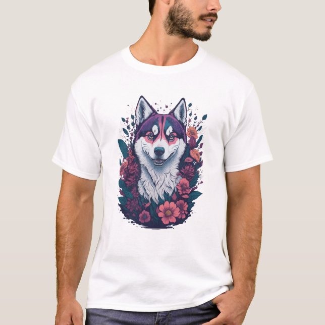 Camisetas de cães - Camisetas de galinhas Husky da (Frente)
