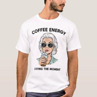 Camisetas de Café Gelado para Mulheres Idosas com