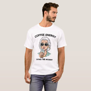 Camisetas de Café Gelado para Mulheres Idosas com