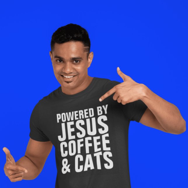 CAMISETAS DE CAFÉ T-SHIRTS CHRISTIAN CAT JESUS (Criador carregado)