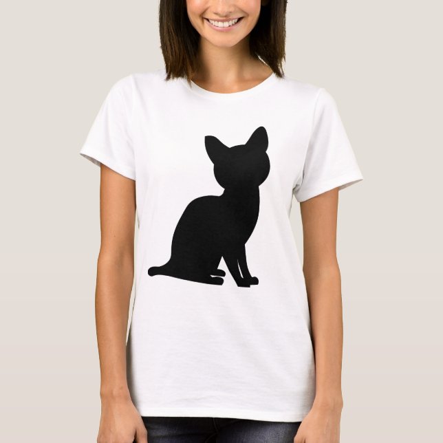 Camisetas DE CAMADAS DE ARTE DE GATO NEGRO (Frente)
