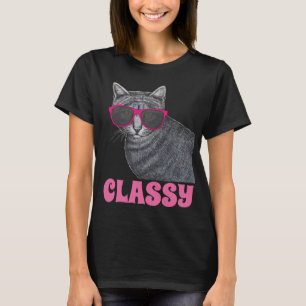 CAMISETAS DE CAMADAS DE GATO CLÁSSICO