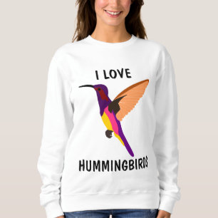 CAMISETAS DE CAMADAS-T DE AMOR HUMMINGBIRD