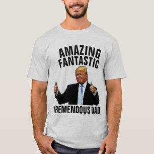 CAMISETAS DE CAMADAS T-SHIRTS DE DONALD DE PAI TRE