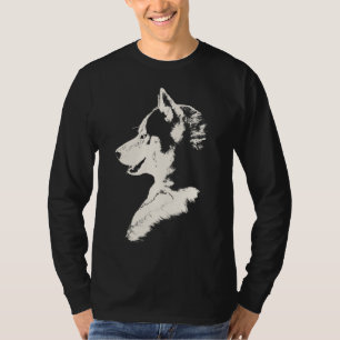 Camisetas de cão longas do T da Capa da arte ronca