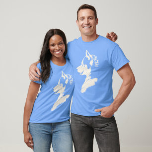 Camisetas de cão roncas do T da arte do rouco/lob
