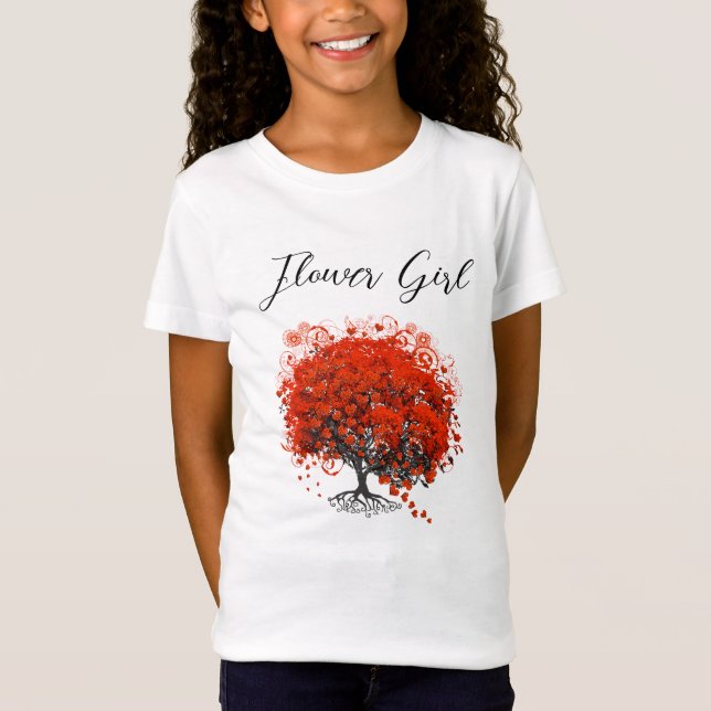 Camisetas de Casamento Red Tree, Presentes, Adesiv (Frente)